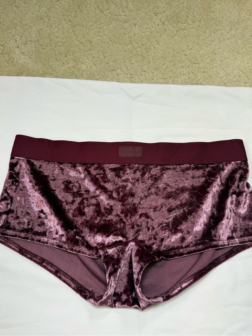 PINK Victoria's Secret Crushed Velvet Boyshort Panty